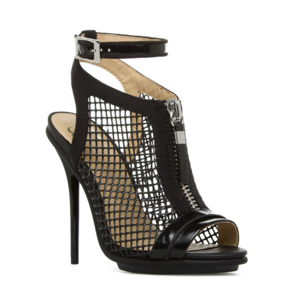 gx by Gwen Stefani Edgy Black Mesh Abi Heels - Picture 3 of 6